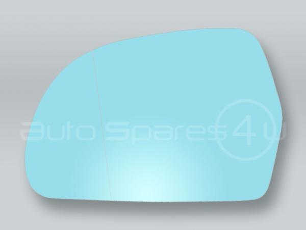 Blue Heated Door Mirror Glass and Backing Plate LEFT fits AUDI A3 A4 A5 S5 A6 S6 A8 S8