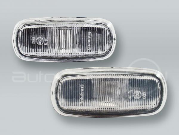 White Fender Side Marker Turn Signal Lights PAIR fits 1999-2001 AUDI A4