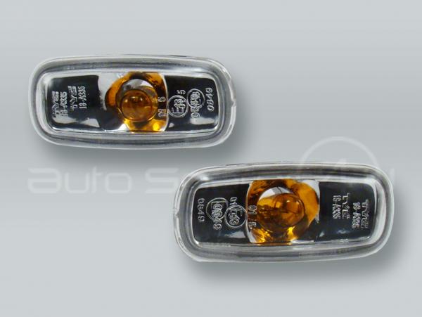 TYC Clear Fender Side Marker Turn Signal Lights PAIR fits 1999-2001 AUDI A4