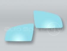 Blue Heated Door Mirror Glass and Backing Plate PAIR fits 2002-2008 AUDI A4 S4