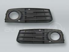 Black Front Bumper Fog Light Grille PAIR fits 2009-2012 AUDI A4
