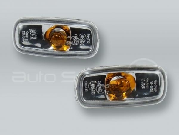 TYC Clear Fender Side Marker Turn Signal Lights PAIR fits 1998-2001 AUDI A6