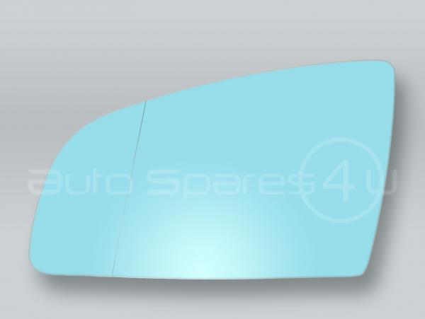 Blue Heated Door Mirror Glass and Backing Plate LEFT fits 2005-2008 AUDI A6