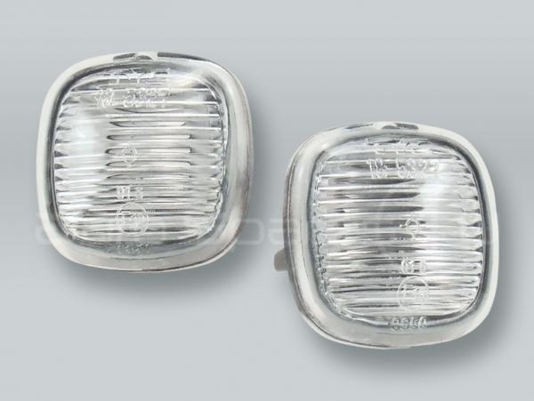 Clear Fender Side Marker Turn Signal Lights PAIR fits 1997-1999 AUDI A8