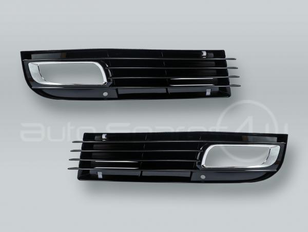 Front Bumper Fog Light Grille PAIR fits 2008-2010 AUDI A8