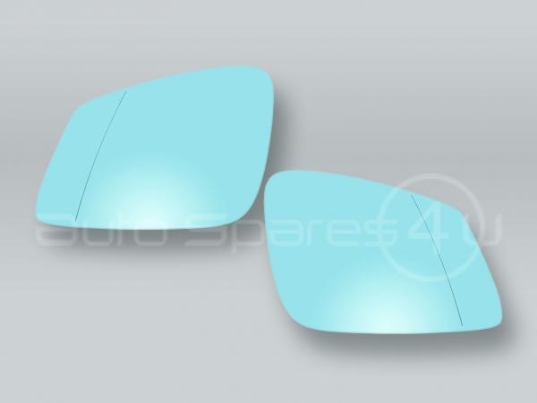 Blue 4-PIN Door Mirror Glass and Backing Plate PAIR fits 2014-2018 BMW 2-Series F22