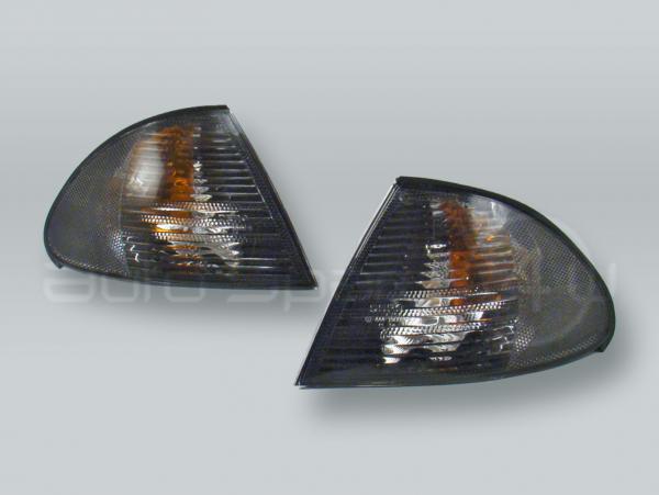 DEPO Smoke Corner Lights Parking Lamps PAIR fits 1999-2001 BMW 3-Series E46 4-DOOR