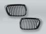 Chrome/Black Front Hood Grille PAIR fits 1999-2003 BMW 3-Series E46 2-DOOR