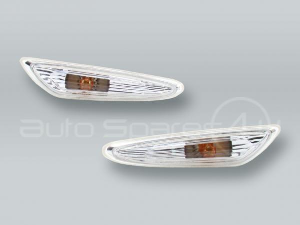 TYC Clear Fender Side Marker Turn Signal Lights PAIR fits 2002-2005 BMW 3-Series E46 4-DOOR