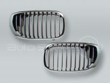 Chrome Front Hood Grille PAIR fits 2004-2006 BMW 3-Series E46 2-DOOR