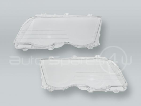 Plastic Headlight Lenses Covers PAIR fits 1999-2001 BMW 3-Series E46 4-DOOR