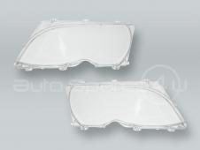 Plastic Headlight Lenses Covers PAIR fits 2002-2005 BMW 3-Series E46 4-DOOR