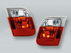 TYC Red/Clear SEDAN Inner Tail Lights On Trunk Lamps PAIR fits 2002-2005 BMW 3-Series E46