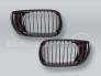 Black Gloss Front Hood Grille PAIR fits 2002-2005 BMW 3-Series E46 4-DOOR