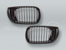 Black Gloss Front Hood Grille PAIR fits 2002-2005 BMW 3-Series E46 4-DOOR