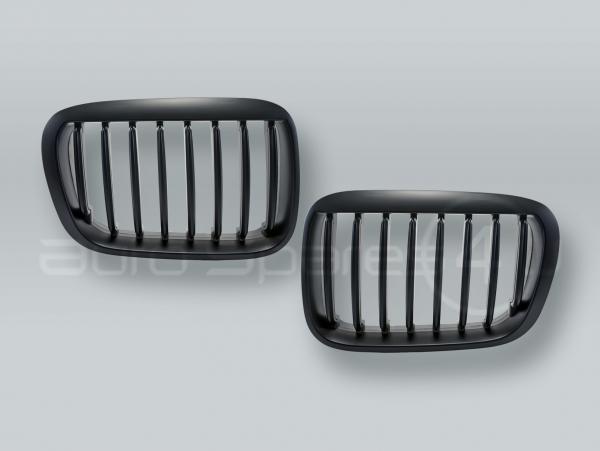 Matte Black Front Hood Grille PAIR fits 1999-2001 BMW 3-Series E46 4-DOOR