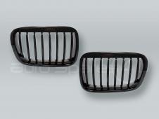 Gloss Black Front Hood Grille PAIR fits 1999-2001 BMW 3-Series E46 4-DOOR