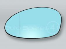 Blue Heated Door Mirror Glass and Backing Plate LEFT fits 2007-2009 BMW 3-Series E92 E93