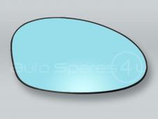 Blue Heated Door Mirror Glass and Backing Plate RIGHT fits 2007-2009 BMW 3-Series E92 E93