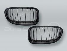 Matte Black Front Grille PAIR fits 2009-2011 BMW 3-Series E90 E91