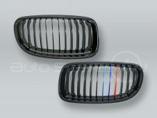 Black M-Color Front Grille PAIR fits 2009-2011 BMW 3-Series E90 E91
