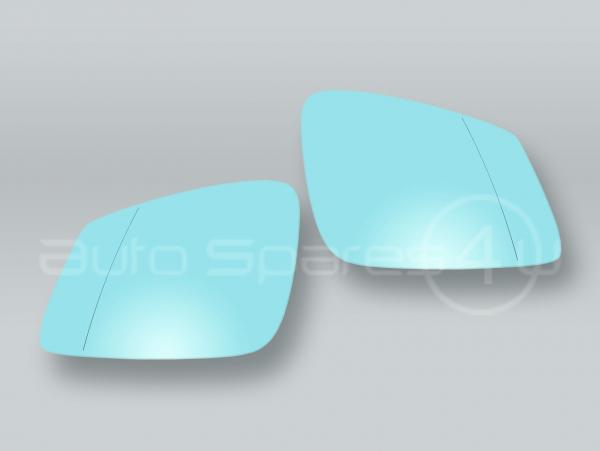 Blue 4-PIN Door Mirror Glass & Backing PAIR fits 2014-2020 BMW 4-Series F32 F33 F36