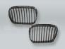 Chrome/Black Front Hood Grille PAIR fits 1996-2000 BMW 5-Series E39