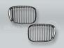 Chrome/Black Front Hood Grille PAIR fits 1996-2000 BMW 5-Series E39