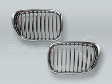 Chrome Front Hood Grille PAIR fits 2001-2003 BMW 5-Series E39