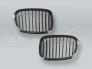Chrome/Black Front Hood Grille PAIR fits 2001-2003 BMW 5-Series E39
