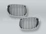 Chrome/Black Front Hood Grille PAIR fits 2001-2003 BMW 5-Series E39