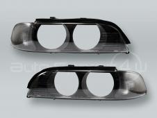 DEPO w/Smoke Headlight Lens Headlamp Glass PAIR fits 1996-2000 BMW 5-Series E39