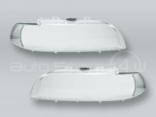 TYC Headlight Lenses w/ Chrome Reflector PAIR fits 2001-2003 BMW 5-Series E39