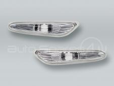 TYC Clear Fender Side Marker Turn Signal Lights PAIR fits 2004-2009 BMW 5-Series E60 E61