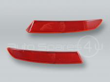 Red Rear Bumper Reflectors Covers PAIR fits 2010-2013 BMW GT F07