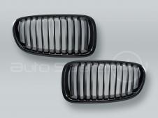 Gloss Black Front Grille PAIR fits 2011-2016 BMW 5-Series F10 F11