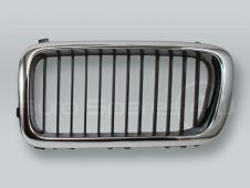 Chrome/Black Front Hood Grille LEFT fits 1995-1998 BMW 7-Series E38