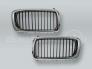 Chrome/Black Front Hood Grille PAIR fits 1995-1998 BMW 7-Series E38