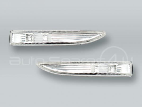 DEPO Clear Fender Side Marker Turn Signal Lights PAIR fits 2002-2008 BMW 7-Series E65