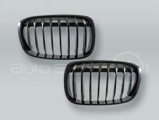 Gloss Black Front Grille PAIR fits 2016-2019 BMW X1 F48