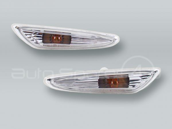 TYC Clear Fender Side Marker Turn Signal Lights PAIR fits 2004-2010 BMW X3 E83