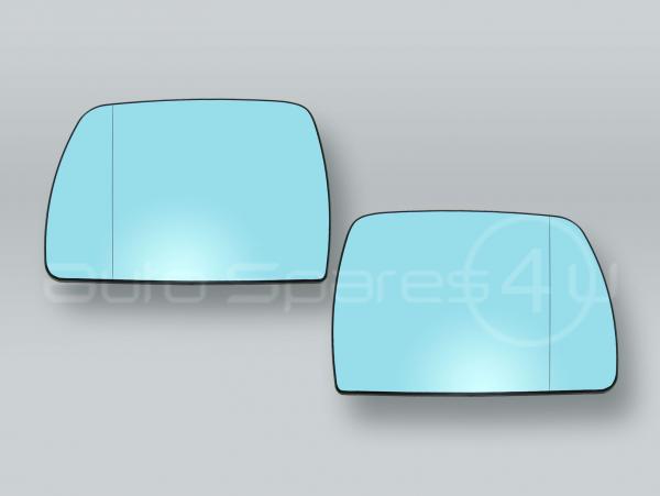 Blue Heated Door Mirror Glass and Backing Plate PAIR fits 2004-2009 BMW X3 E83