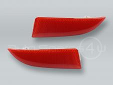 Red Rear Bumper Reflectors Covers PAIR fits 2007-2009 BMW X3 E83