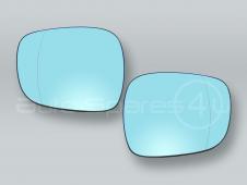 Blue Heated Door Mirror Glass and Backing Plate PAIR fits 2011-2014 BMW X3 F25