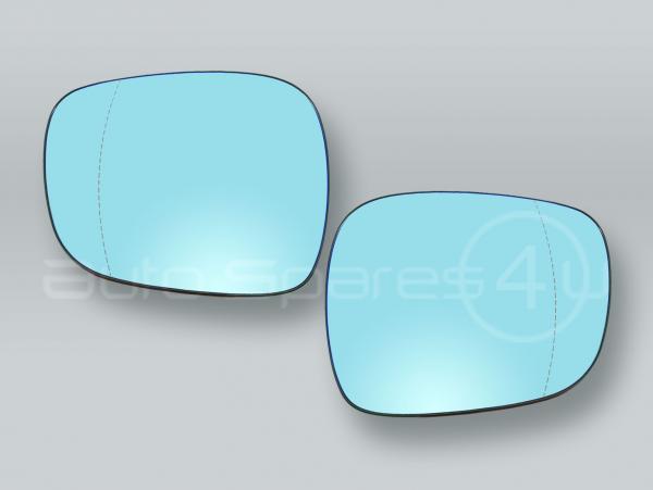 Blue Heated Door Mirror Glass and Backing Plate PAIR fits 2011-2014 BMW X3 F25