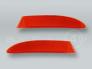 Red Rear Bumper Reflectors Covers PAIR fits 2011-2017 BMW X3 F25
