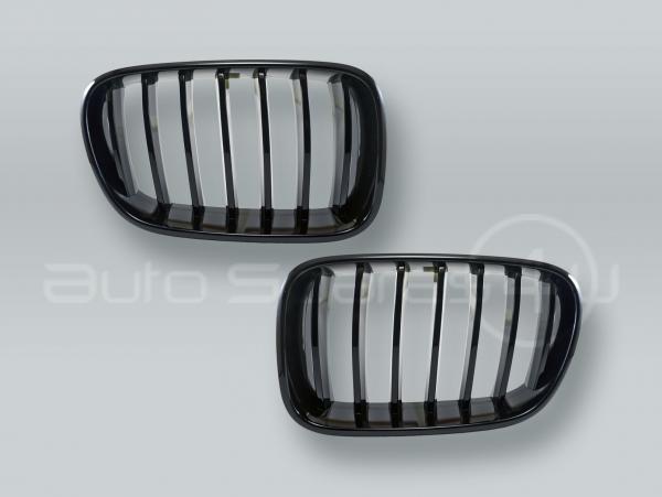 Gloss Black Front Grille PAIR fits 2011-2014 BMW X3 F25