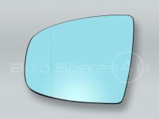 Blue Heated Door Mirror Glass and Backing Plate LEFT fits 2007-2013 BMW X5 X6 E70 E71
