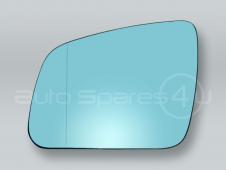 Blue Heated Door Mirror Glass and Backing Plate LEFT fits 2008-2009 MB C-Class W204