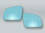 Blue Heated Door Mirror Glass and Backing Plate PAIR fits 2008-2009 MB C-Class W204